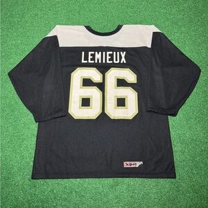 Vintage Mario Lemieux Pittsburgh Penguins 90s CCM M/L 22x28 Retro Hockey Jersey